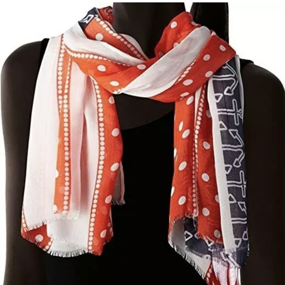 NEW Sperry Top-Sider “A Passion for the Sea” Nautical Fringed 72" Scarf